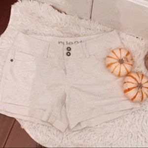 White high waisted shorts